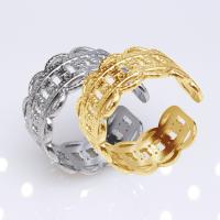 acero inoxidable 304 Anillo de dedo abierto, Recubrimiento iónico al vacío, Joyería & para mujer, más colores para la opción, 10mm, Vendido por UD