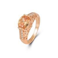 Anneau de cuivre de Zircon, laiton, avec zircon cubique, Placage de couleur d'or, bijoux de mode & normes différentes pour le choix & pour femme, doré Vendu par PC