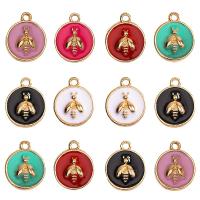 Zinc Alloy Enamel Pendants, gold color plated, DIY 