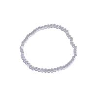 Pulseras de latón, metal, con Hilo elástico, Esférico, Joyería & para mujer, Blanco, longitud:17 cm, Vendido por Sarta