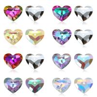 Crystal Jewelry Pendants, Heart, plated, DIY 