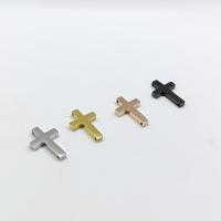 Stainless Steel Charm Connector, 304 Stainless Steel, Cross, Vacuum Ion Plating, DIY & 1/1 loop 