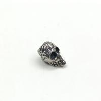 Stainless Steel Beads, 304 Stainless Steel, Skull, vintage & DIY, original color 