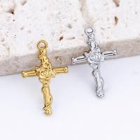 Stainless Steel Cross Pendants, 304 Stainless Steel, Vacuum Ion Plating, DIY 