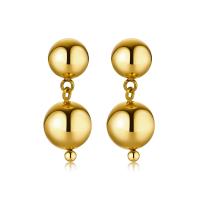 Stainless Steel Drop Earring, 304 Stainless Steel, Vacuum Ion Plating, fashion jewelry & for woman, golden 