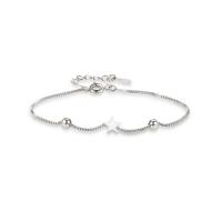 Pulseras de latón, metal, con 4cm extender cadena, Estrella, chapado en color de platina, Joyería & para mujer, color de platina, longitud:aproximado 16.5 cm, Vendido por UD