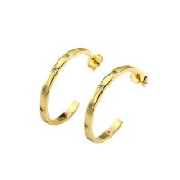 Brass Stud Earring, plated, fashion jewelry & for woman 25mm 