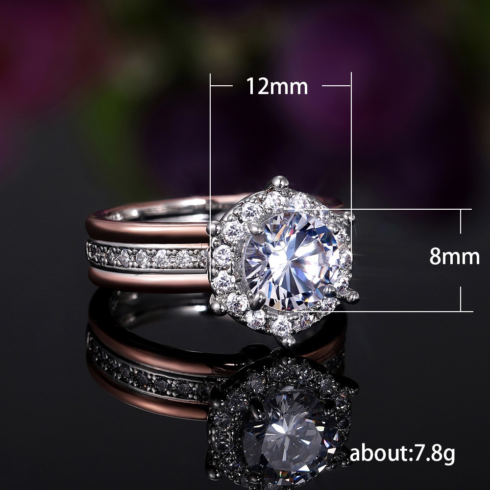 Cubic Zirconia Micro Pave Brass Finger Ring, Geometrical Pattern, plated, different size for choice & micro pave cubic zirconia & for woman, more colors for choice, 12mm, US Ring Size:6-10, Sold By PC