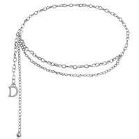 Körperschmuck-Kette, Zinklegierung, silberfarben plattiert, Modeschmuck & für Frau, keine, Länge:101 cm, verkauft von PC