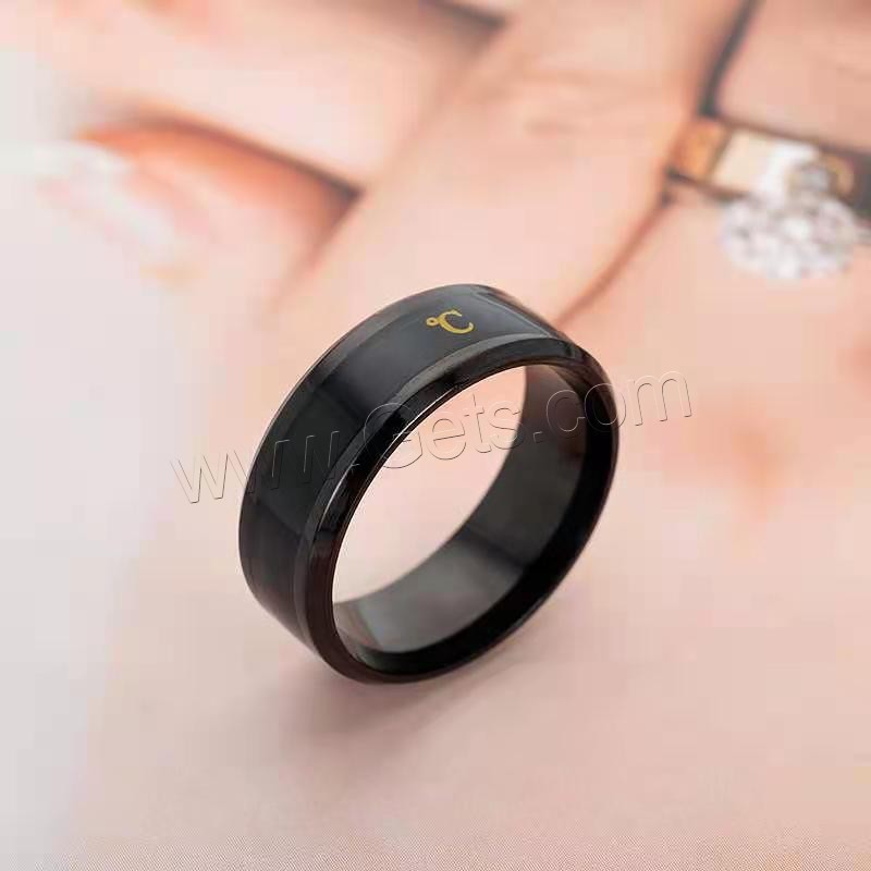 Titan Stahl Fingerring, Titanstahl, plattiert, unisex & verschiedene Größen vorhanden, keine, verkauft von PC