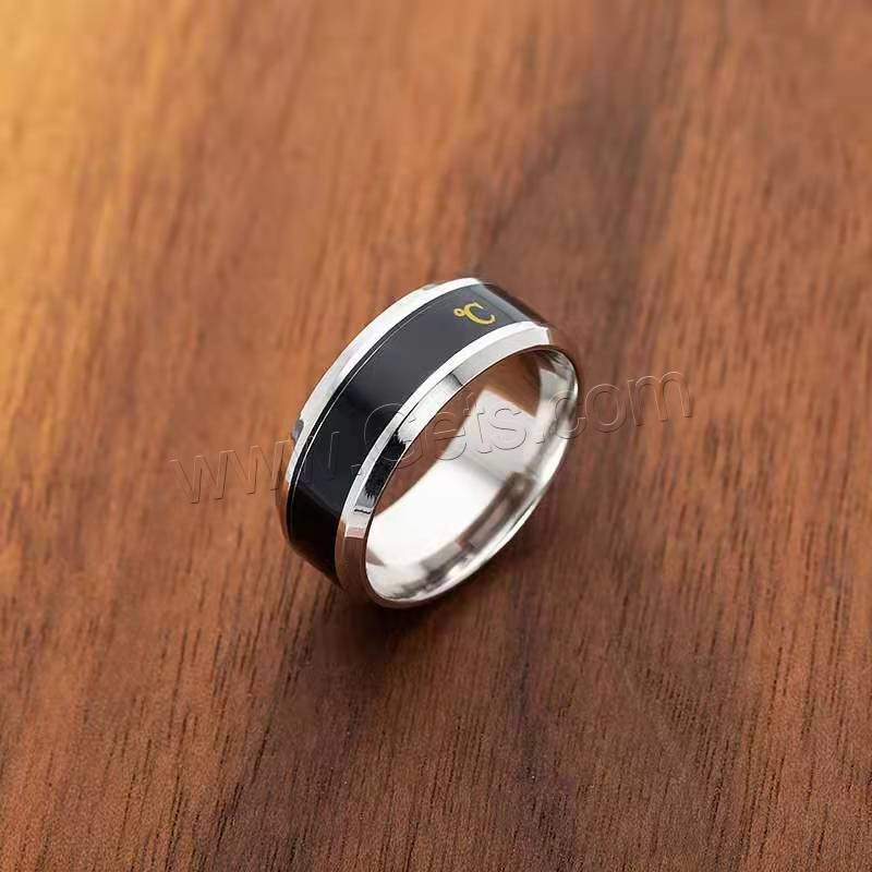 Titan Stahl Fingerring, Titanstahl, plattiert, unisex & verschiedene Größen vorhanden, keine, verkauft von PC