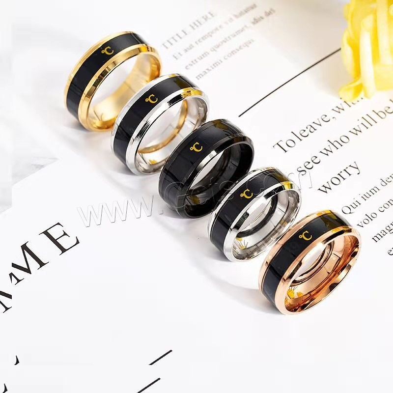 Titan Stahl Fingerring, Titanstahl, plattiert, unisex & verschiedene Größen vorhanden, keine, verkauft von PC