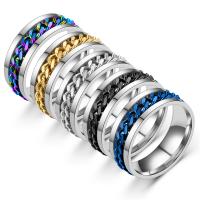 Titan Stahl Fingerring, Titanstahl, plattiert, unisex & verschiedene Größen vorhanden, keine, verkauft von PC