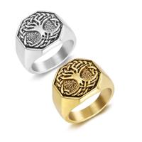 Titan Stahl Fingerring, Titanstahl, plattiert, unisex & verschiedene Größen vorhanden, keine, verkauft von PC