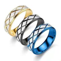 Titan Stahl Fingerring, Titanstahl, plattiert, unisex & verschiedene Größen vorhanden, keine, verkauft von PC