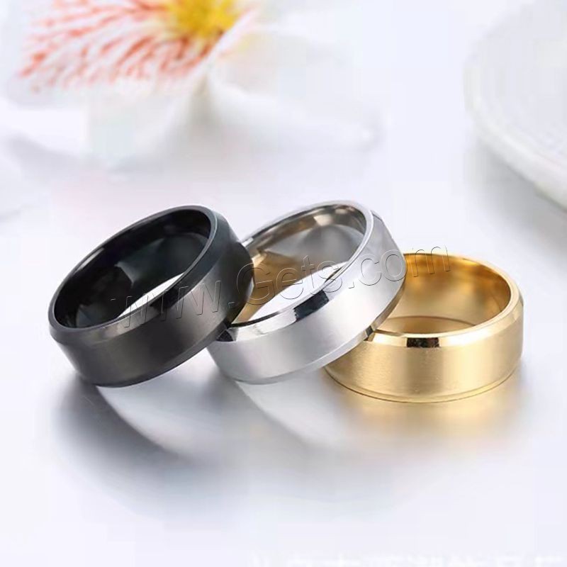 Titan Stahl Fingerring, Titanstahl, plattiert, unisex & verschiedene Größen vorhanden, keine, verkauft von PC