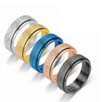 Titan Stahl Fingerring, Titanstahl, plattiert, unisex & verschiedene Größen vorhanden & satiniert, keine, verkauft von PC