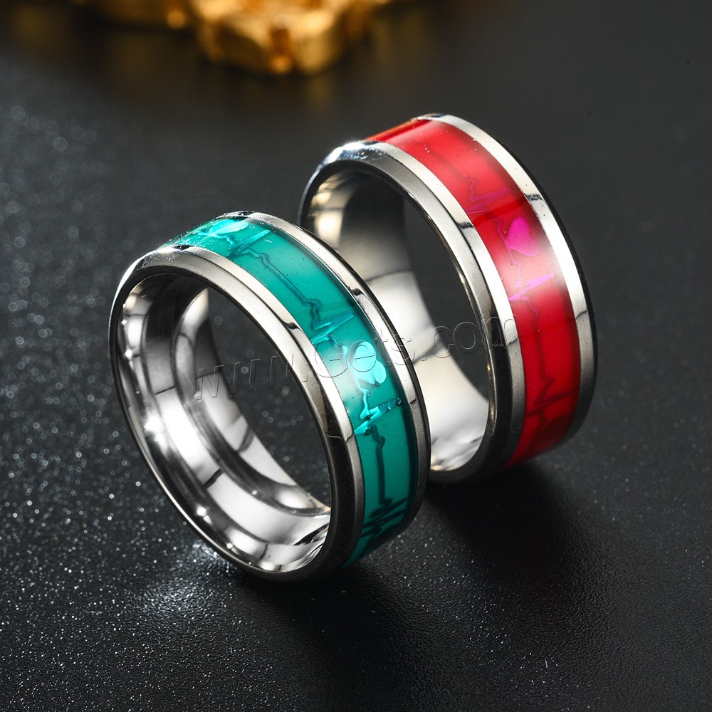 Titan Stahl Fingerring, Titanstahl, plattiert, unisex & verschiedene Größen vorhanden & glänzend, keine, verkauft von PC