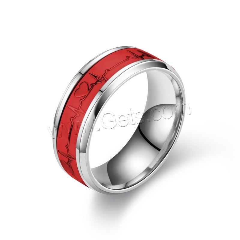 Titan Stahl Fingerring, Titanstahl, plattiert, unisex & verschiedene Größen vorhanden & glänzend, keine, verkauft von PC