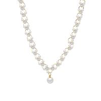 Collier de perles en plastique, alliage de zinc, avec perle de plastique, avec 4.5 chaînes de rallonge, fade et jamais plaqué de haute qualité, bijoux de mode & styles différents pour le choix & pour femme & avec strass, plus de couleurs à choisir cm, Vendu par PC