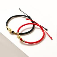 Nylonschnur Armbänder, Terylen Schnur, mit Messing, goldfarben plattiert, Modeschmuck & unisex & verschiedene Stile für Wahl, keine, 7x11mmu30014mmu30014mm, Länge:18 cm, verkauft von PC