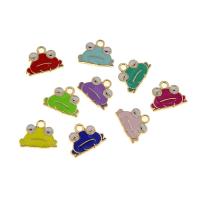 Zinc Alloy Enamel Pendants, Frog, KC gold color plated, Unisex Approx 