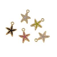 Zinc Alloy Enamel Pendants, Starfish, KC gold color plated, Unisex Approx 