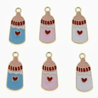 Zinc Alloy Enamel Pendants, feeding bottle, KC gold color plated, Unisex Approx 