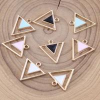 Zinc Alloy Enamel Pendants, Triangle, plated, DIY 