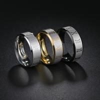 Titan Stahl Fingerring, Titanstahl, Vakuum-Ionen-Beschichtung, Modeschmuck & unisex & verschiedene Größen vorhanden, keine, 8x2mm, verkauft von PC