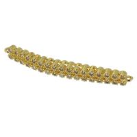 Cubic Zirconia Micro Pave Brass Connector, real gold plated, micro pave cubic zirconia, gold Approx 0.5mm 