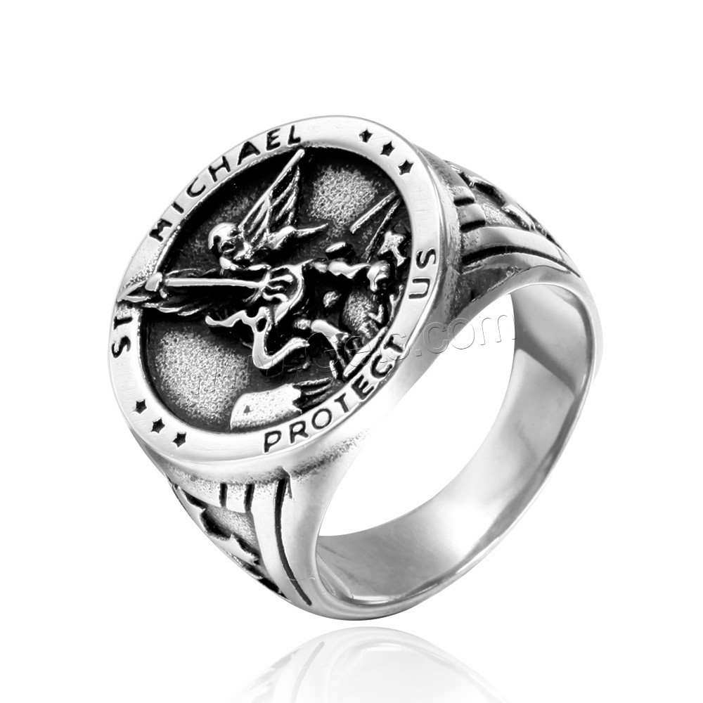 Titan Stahl Fingerring, Titanstahl, plattiert, unisex & verschiedene Größen vorhanden, keine, verkauft von PC