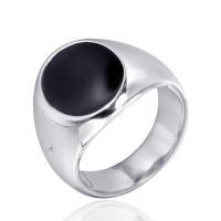 Titan Stahl Fingerring, Titanstahl, plattiert, unisex & verschiedene Größen vorhanden & Epoxy Aufkleber, keine, verkauft von PC