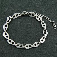 Titanium Steel Bracelet & Bangle, with 1.97inch extender chain, fashion jewelry & Unisex, original color Approx 7.87 Inch 