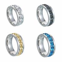 Titan Stahl Fingerring, Titanstahl, Vakuum-Ionen-Beschichtung, Modeschmuck & unisex & verschiedene Größen vorhanden, keine, 8x2.5mm, verkauft von PC