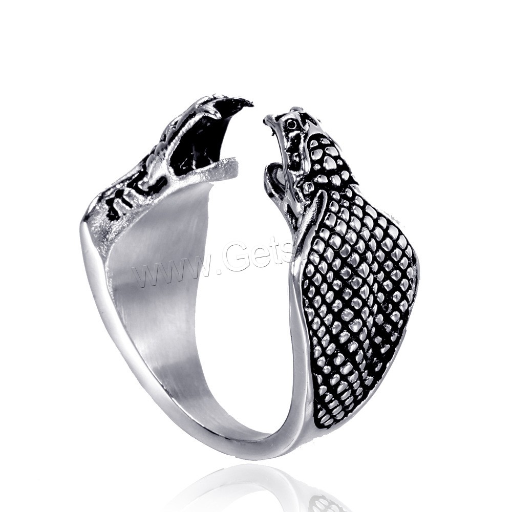 Acier titane Cuff Bague, avec pierre gemme, serpent, Placage, normes différentes pour le choix & pour homme, plus de couleurs à choisir, Vendu par PC