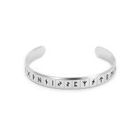 Titanium Steel Cuff Bangle, with letter pattern & for man 