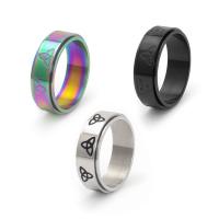 acero inoxidable 304 anillo, Recubrimiento iónico al vacío, rotativo & diverso tamaño para la opción & para hombre, más colores para la opción, 8mm, tamaño:7-12, Vendido por UD