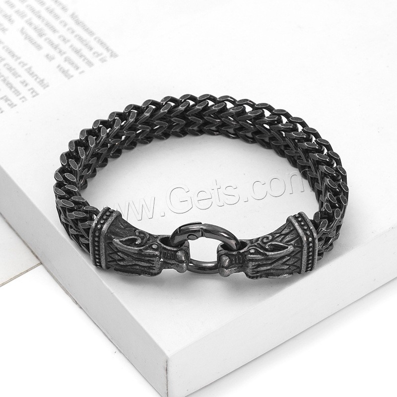 304 Stainless Steel Bracelet, Dragon, Vacuum Ion Plating, different size for choice & for man, more colors for choice, Sold By PC