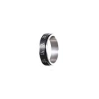 Edelstahl Fingerring, 304 Edelstahl, Vakuum-Ionen-Beschichtung, mit römischen Zahl & unisex & verschiedene Größen vorhanden, Größe:6-10, verkauft von PC