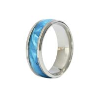 Émail Bague en Acier inoxydable , Acier inoxydable 304, Placage ionique sous vide, unisexe & émail, plus de couleurs à choisir Vendu par PC