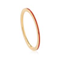 Émail Bague en Acier inoxydable , Acier inoxydable 304, Placage ionique sous vide, normes différentes pour le choix & pour femme & émail, plus de couleurs à choisir Vendu par PC