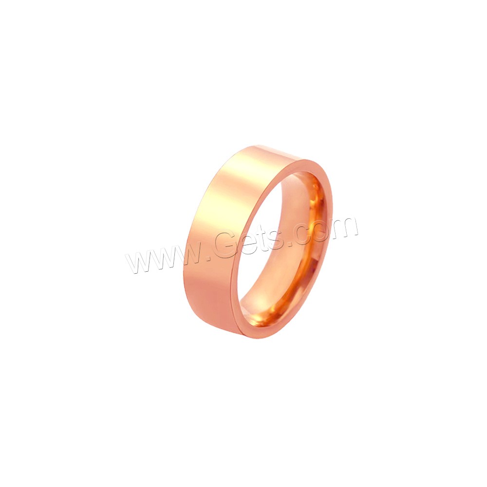 Edelstahl Fingerring, 304 Edelstahl, Vakuum-Ionen-Beschichtung, unisex & verschiedene Größen vorhanden, keine, 6mm, Größe:6-12, verkauft von PC