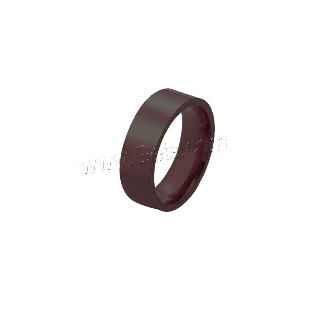 Edelstahl Fingerring, 304 Edelstahl, Vakuum-Ionen-Beschichtung, unisex & verschiedene Größen vorhanden, keine, 6mm, Größe:6-12, verkauft von PC