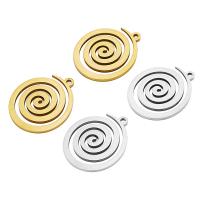 Edelstahl Anhänger, 304 Edelstahl, Spirale, Vakuum-Ionen-Beschichtung, Modeschmuck & DIY, keine, 16x19mm, 5PCs/Tasche, verkauft von Tasche