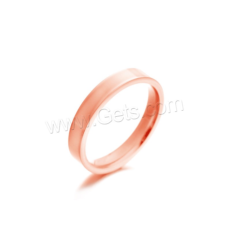 Edelstahl Fingerring, 304 Edelstahl, Vakuum-Ionen-Beschichtung, unisex & verschiedene Größen vorhanden, keine, 4mm, Größe:5-12, verkauft von PC