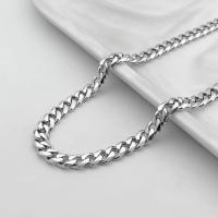 Titanium Steel Chain Necklace, Unisex original color 