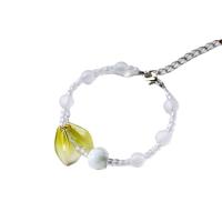 Cristal de murano Pulsera, con aleación de zinc, chapado en color dorado, elástico & para mujer, más colores para la opción, longitud:aproximado 14-20 cm, Vendido por UD