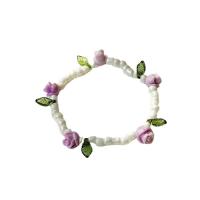 Seedbead Pulsera, con Cristal de murano, elástico & diferentes estilos para la opción & para mujer, más colores para la opción, longitud:aproximado 14-20 cm, Vendido por UD