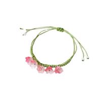 Pulseras de cristal de Murano, con Cordón de cera, Ajustable & para mujer, más colores para la opción, longitud:aproximado 14-20 cm, Vendido por UD